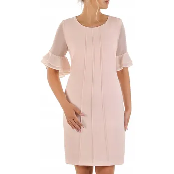 Dámské šaty Carla Moreno koktejlové šaty klasického střihu, midi délka, velikost 42