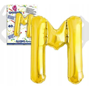Balónek Zlaté písmeno M 40 cm - Balón na narozeniny a oslavy