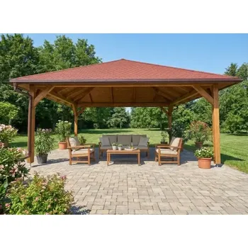 Zahradní stavba Dřevěná pergola Altán Kuba Maxi 490x490 Premium