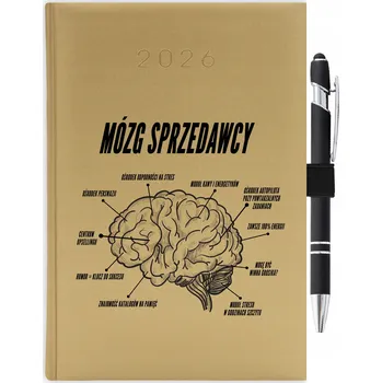 Kalendář Knižní kalendář 2026 A5 FunnyCase zlatý