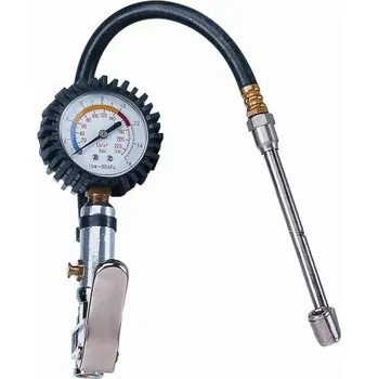 Příslušenství ke kompresoru PISTOLE NA HUŠTĚNÍ KOL 0-10 BAR, 1/4", 330MM pro měření tlaku