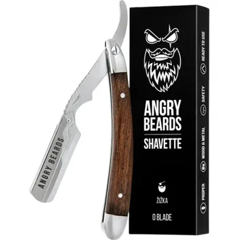 Břitva na holení Holicí břitva na žiletky Angry Beards Shavette ZIZKA s pouzdro