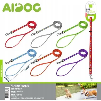 Vodítko pro psa Vodítko pro psa s potiskem tlapek - 120 cm, Barevné