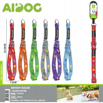 Obojek pro psa Nastavitelný obojek s otiskem tlapek - 1.5 cm