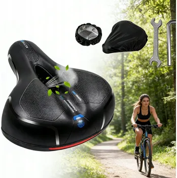 Sedlo na kolo POHODLNÉ SEDLO NA KOLO MĚKKÉ SPORTOVNÍ VELKÉ SEDLO PRO KOLO SEDADLO