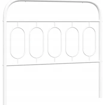 Kovové čelo postele bílé 107 cm