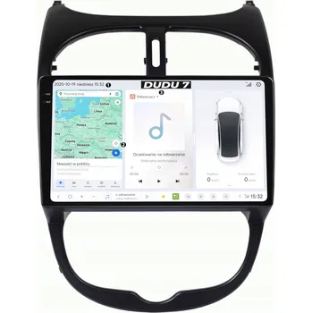 GPS navigace AUTORÁDIO S GPS NAVIGACÍ PEUGEOT 206/CC/SW ANDROID 12GB