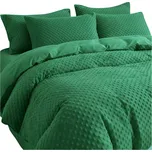 Povlečení Fleece 160x200 MEDVÍDEK Sada Povlečení Plyšové puntíky ZELENÉ