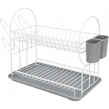 Obraz Dvoupatrový kovový odkapávač na nádobí