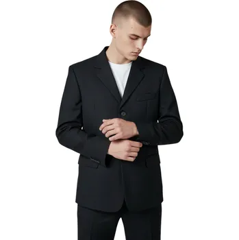 Pánský oblek Ransel Pánské černé společenské sako Černá, 42