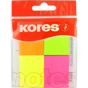Samolepící bloček Kores Neonové bločky Multicolour 40x50 mm ve 4 barvách