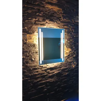 Zrcadlo Zrcadlo LED Susanna | 90x90 cm | Spínač na stěnu | 3 LED | Vyrobeno v PL