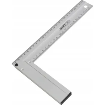 Úhloměr STALCO Úhelník s úhloměrem truhlářský hliníkový 25 cm