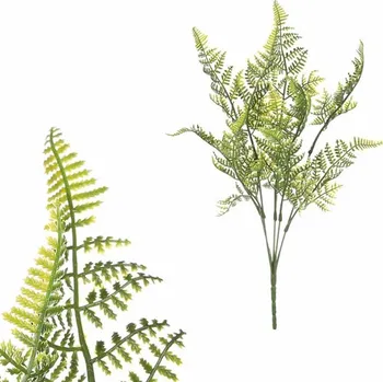 umělá květina Umělé kapradí - zelený trs, odolné, elegantní dekorace do interiéru Barva: Zelená