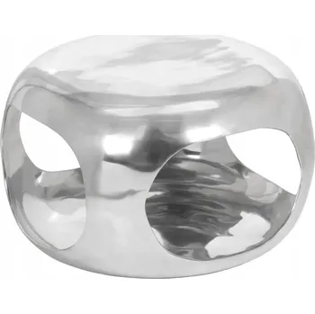 Konferenční stolek Konferenční stolek z hliníku, 50x50x30 cm, stříbrný