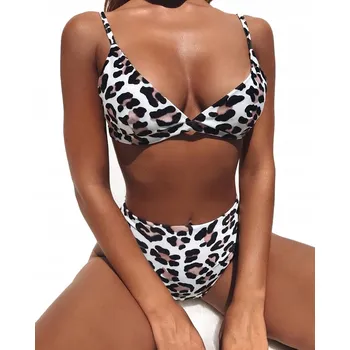 Dámské plavky PLAVKY TYGRU HADÍ VZOR BIKINY VYSOKÝ PAS S