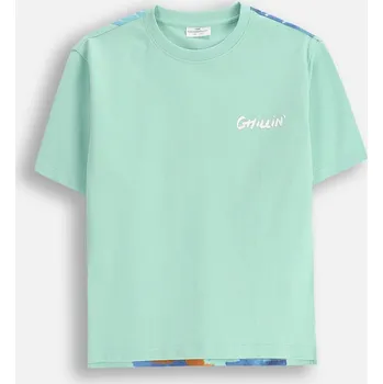 Chlapecké tričko Chlapecké tričko mátové barvy s krátkým rukávem, velikost 140 Coccodrillo WC5