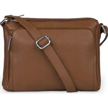 Kabelka Vera Pelle kabelka z pravé lícové kůže – hnědá