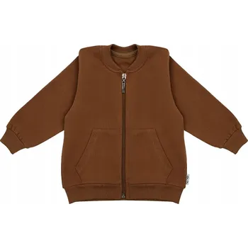 Chlapecká mikina Chlapecká mikina bomber se stojáčkem hnědá Nicol, vel. 116
