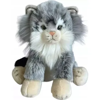 plyšák Plyšová Kočička Manul Šedá DUBI - 28 cm