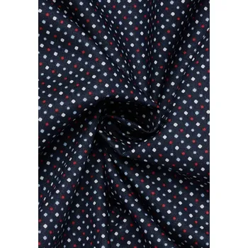 Pánská košile Košile Eterna Modern Fit Print tmavě modrá s jemným vzorem velikost: 44, délka rukávu: dlouhý rukáv