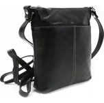 Černá kožená zipová kabelka 212-3013-60