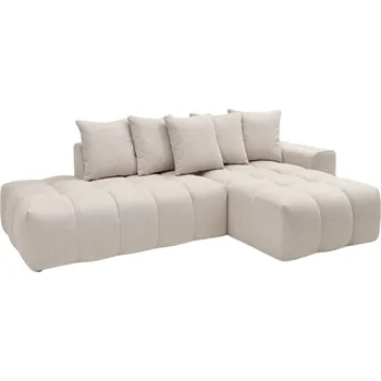 Pohovka Bobochic Paris Béžová rohová pohovka Mont-Blanc 313 cm, pravá