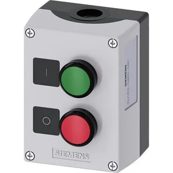 spínač Siemens Zapouzdřené tlačítko Zatlačit zatlačit, řada: SIRIUS ACT 3SU18 IP67, IP66, IP69 SPDT Zelená, Červená Plastové Ne