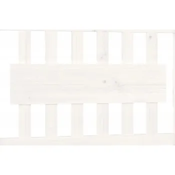 Čelo postele, bílé, 95,5x4x100 cm, masivní borovicové dřevo