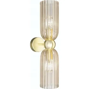Nástěnné svítidlo Campana - nástěnná lampa 43 cm dvojitá cylindrická sklo rýhované zlatá