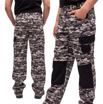 Pracovní oblečení Pracovní kalhoty BOJÓWKI MASKÁČOVÝ do pasu BOZP XS 46