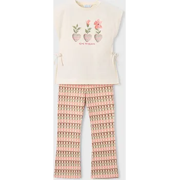 Dívčí kalhoty Bavlněný komplet legínové kalhoty a triko Mayoral 3728 Rozměr: 122