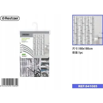 Prostěradlo Barevný Záclona do Sprchy 180x180 cm se Vzorem