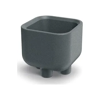 Květináč s nožičkami MOLTA SQUARE 40 cm - barva: granitová šedá