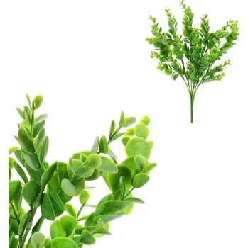 umělá květina Eukalyptus - umělý trs, zelený, realistický, 50 cm, ideální do aranží Barva: Zelená
