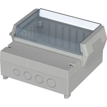 Elektroinstalační krabice Bopla Nástěnná krabice, řada: RegloCard-Plus IP65 Polykarbonát, ABS Světle šedá Ne 161 mm Průhledné dveře 166 mm 93 mm