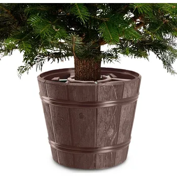 Stojánek na vánoční stromek Stojan na vánoční stromek Kadax hnědý plastový 33,5 cm, pro stromky do 280 cm