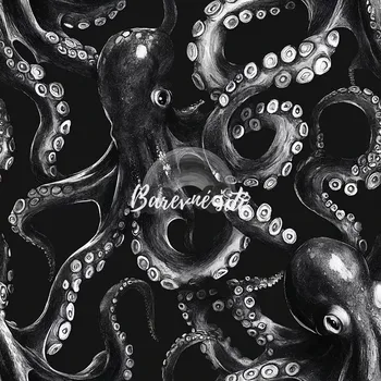 Úplet, Černé chobotnice (E) (Top kvalitní úplet Bella digitisk)