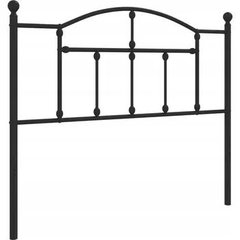 Kovové čelo postele černé 107 cm