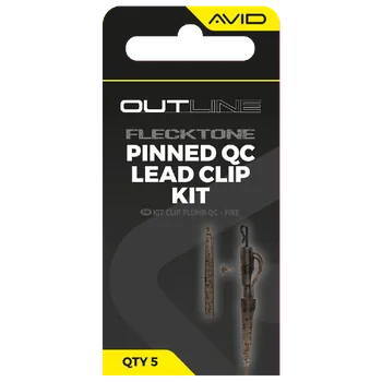 Avid Carp Montáž Outline FleckTone Pinned QC Lead Clip Kit