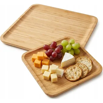 SERVÍROVACÍ PRKÉNKO bambusový tác dřevěný talíř na předkrmy a jídlo
