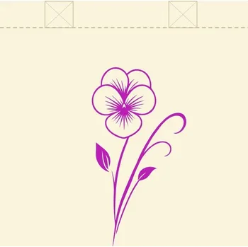 Bavlněná taška 6l KRÉM Maceška fialová