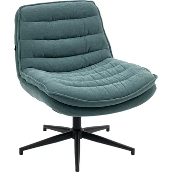 HOMCOM Otočná kancelářská židle se širokým sedákem, prostorná čalouněná židle do kanceláře, pracovny, tmavě zelená