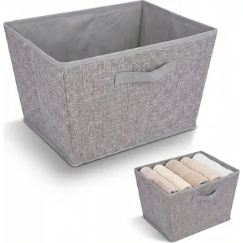 Úložný box ÚLOŽNÝ BOX NA HRAČKY textilní koš kontejner na oblečení do skříně deky