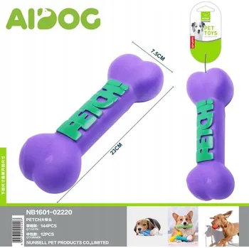 Hračka pro psa Hračka Gumová kost pro psa PETCH - Fialová, 23 cm