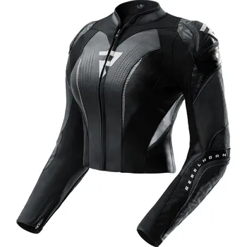 Moto bunda Dámská kožená bunda na motorku Rebelhorn Diva RS černo-bílá 34