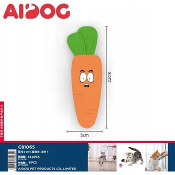 Hračka pro kočku Hračka pro kočky se šantou kočičí - Mrkev 22 cm