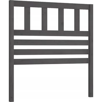 VidaXL Čelo postele, šedé, 96x4x100 cm, masiv