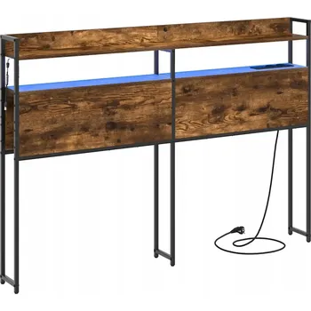 Čelo postele s policí Kouřový dub 120 cm Kompozitní dřevo