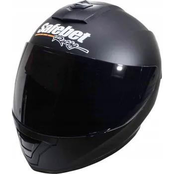 Helma na motorku PŘILBA SAFEBET HF-126S MATNÁ ČERNÁ S TMAVÝM VIZÍREM (BR